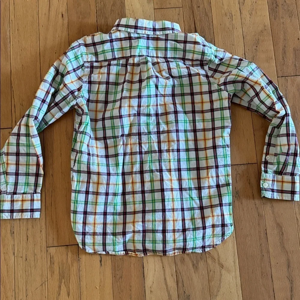 Gap Kids | Plaid Boys Button Down Shirt | size 10 | Red/Green/Yellow